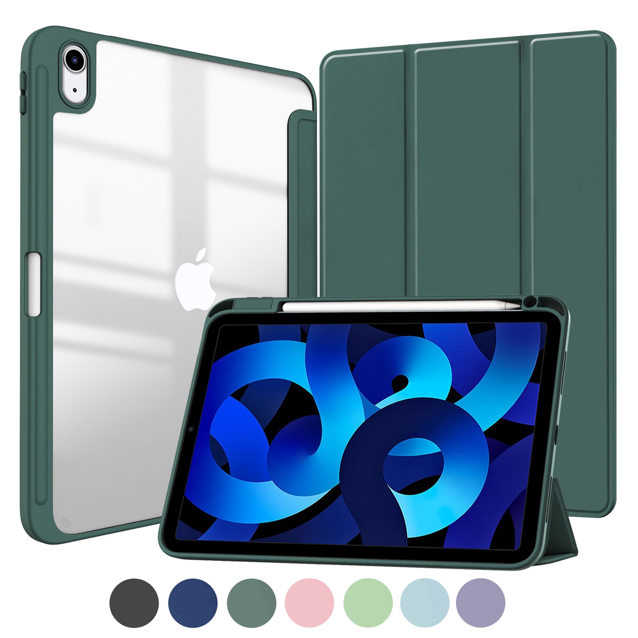 iPad (A16) 11-inch 2025 Case Cover Clear Back Pencil Holder Apple