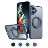 iPhone 16+ Plus Frosted Back MagSafe Wireless Charging 360 Rotate Ring Stand Case Cover Apple