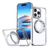 iPhone 15 Pro Max Clear Back MagSafe Wireless Charging 360 Rotate Ring Stand Case Cover Apple