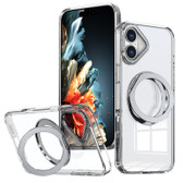 iPhone 16 Clear Back MagSafe Wireless Charging 360 Rotate Ring Stand Case Cover Apple