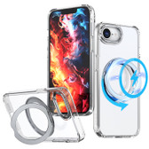 iPhone 16e (2025) Clear Back MagSafe Wireless Charging 360 Rotate Ring Stand Case Cover Apple