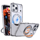 iPhone 17 Pro Clear Back MagSafe Wireless Charging 360 Rotate Ring Stand Case Cover Apple
