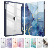 iPad Air 11" M4 2026 Case Cover Clear Back Pencil Holder Apple Marble 8