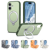 Shockproof iPhone 17 MagSafe Wireless Charging 360 Rotate Stand Case Cover Colour Ring Apple