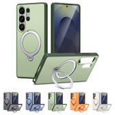 Shockproof Samsung Galaxy S24 Ultra 5G MagSafe Wireless Charging 360 Rotate Stand Case Cover Colour Ring S928