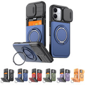 Shockproof iPhone 17 Card Holder 360 Rotate Stand Case Cover Apple