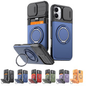 Shockproof iPhone 16 Card Holder 360 Rotate Stand Case Cover Apple iPhone16