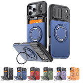 Shockproof iPhone 17 Pro Max Card Holder 360 Rotate Stand Case Cover Apple ProMax