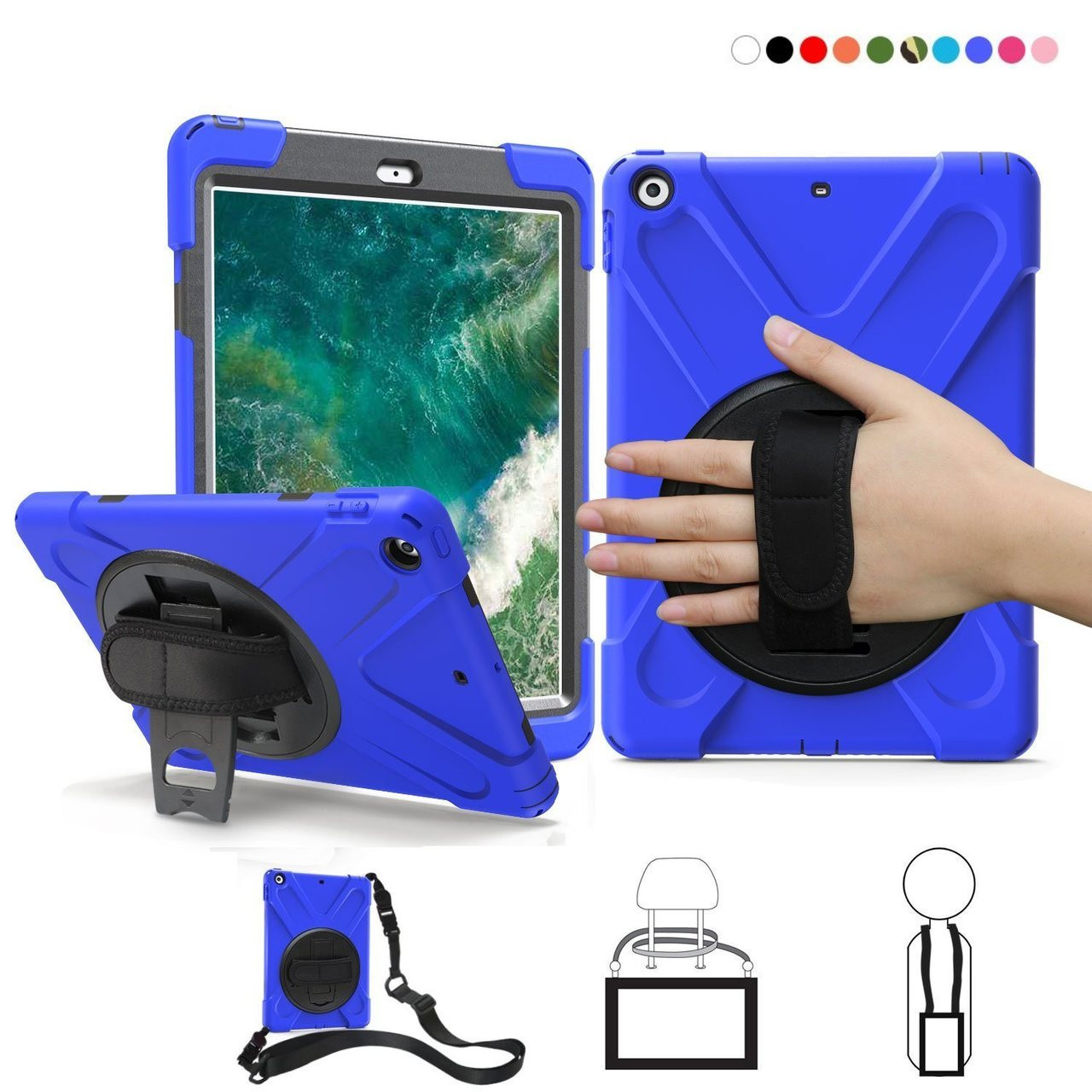 Heavy Duty Hand Strap iPad 2 3 4 Apple Shockproof Tough Case Cover -  myCaseCovers