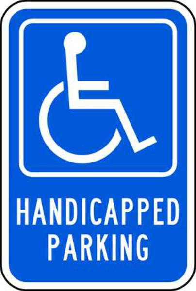 Handicapped Parking Sign with Symbol - Parking Signs | Zing