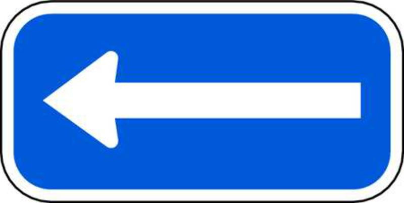 Left Arrow Parking Sign, 6