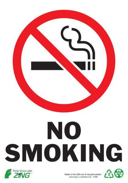 no smoking sign zing