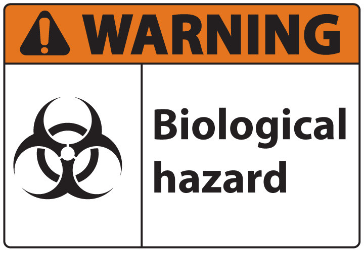 warning biological hazard sign