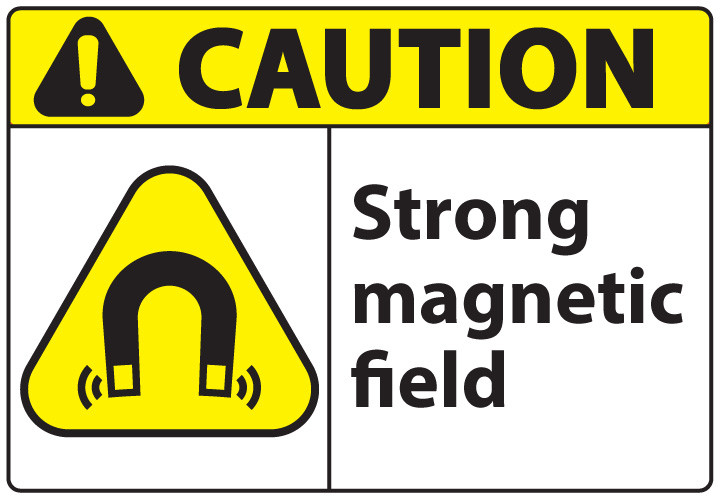 Caution, Strong Field Sign Zing Green Products