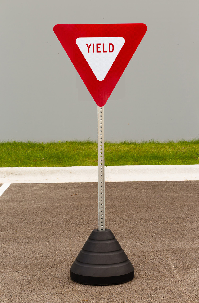 Road Signs For Sale >> Yield Sign Kit with Post and Base | Zing Road Signs For Sale >> Yield Sign Kit with Post and Base | Zing