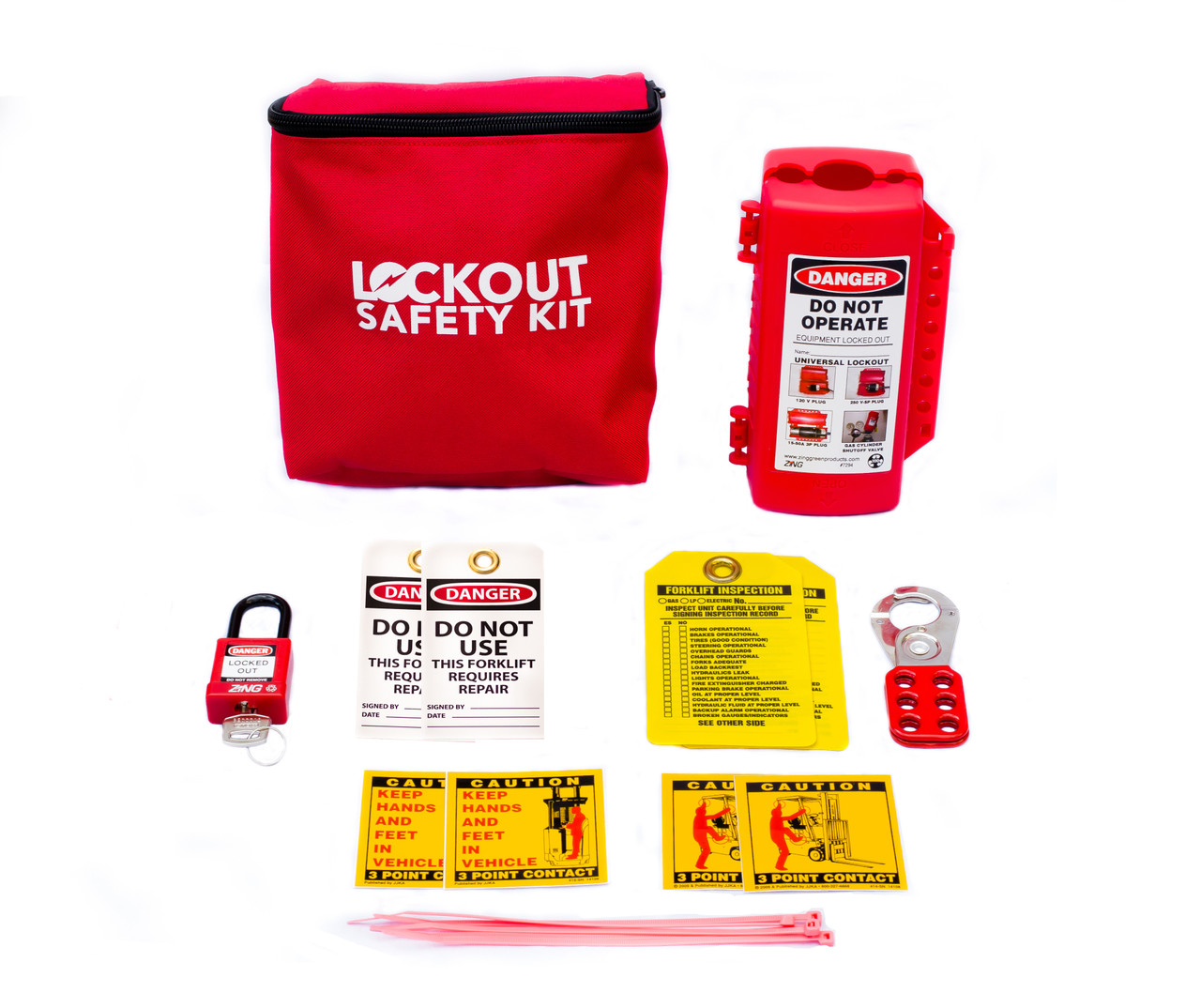 Forklift Lockout Kit Economy ZING Green Safety Products
