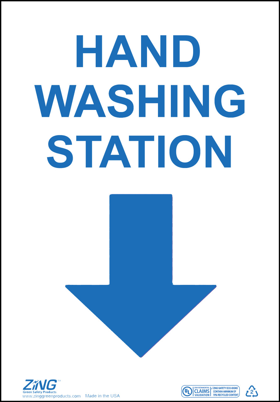 Hand Washing Station Sign Zing Safety