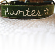 Hunter Monogrammed Dog Collar