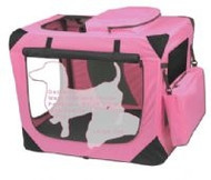 Small Deluxe Soft Dog Crate, Generation II - Pink