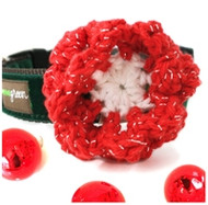 Holiday Tinsel Flower for Dogs