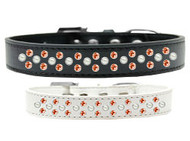 Sprinkled Pearl & Orange Crystal Collar