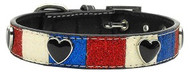 Patriotic Ice Cream Hearts Dog Collar