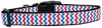 Patriotic Chevrons Nylon Dog Collar