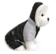 "Ruffin It" Black and Grey Two Tone Dog Snow Suit