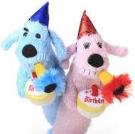 Happy Birthday Loofa Dog Toy