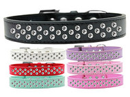 Rim-Set Clear Crystal Dog Collar