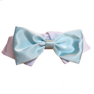 Aqua Satin Dog Bow Tie