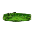 10mm Emerald Green Metallic Two Tier Dog Collar