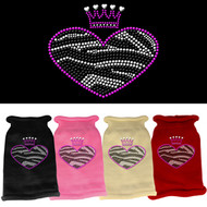 Zebra Rhinestone Heart Sweater (Various Colors)