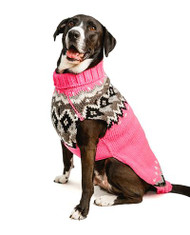 Bubblegum Fairisle Wool Dog Sweater