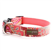 Sweet Pea Laminated Cotton Dog Collars and Leashes