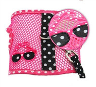 Sunglasses Pink and Black Cool Mesh Velcro Harness with Matching Leash