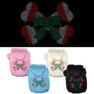 Candy Cane Crossbones Dog Hoodie