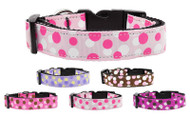 Confetti Dots Nylon Dog Collar