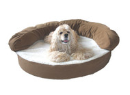 Chocolate Ortho Sleeper Bolster Dog Bed