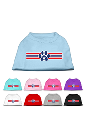 Patriotic Star Paw Dog Shirts