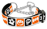 Halloween Nylon Ribbon Dog Collar - Martingale