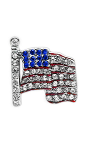 Flag Slider Charm for Dog Collar, 3/8"