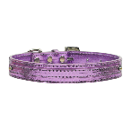 10mm Purple Metallic Two Tier Dog Collar