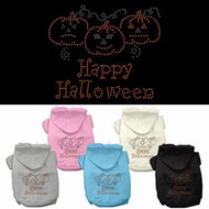 Happy Halloween Rhinestone Dog Hoodie-Choose Your Color!