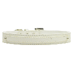 10mm Two Tier White Faux Croc Dog Collar
