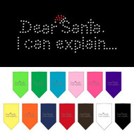 Dear Santa Rhinestone Dog Bandana