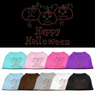 Happy Halloween Rhinestone Dog T-Shirt-Choose Your Color!