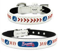 Atlanta Braves Leather Dog Collar