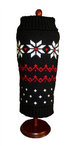 Black Fair Isle Snowflake Sweater