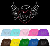 Angel Heart Rhinestone Dog Shirt